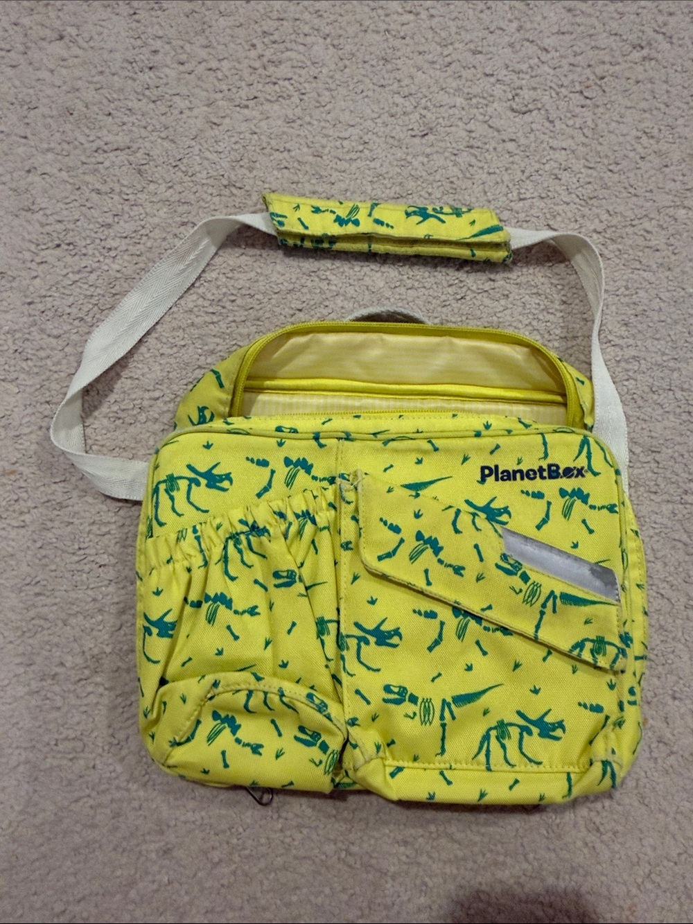 PlanetBox Yellow Dino Lunch Bag